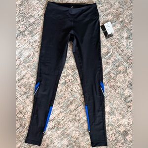 Zella Leggings in Black with Blue accents